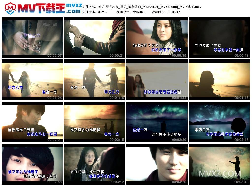 刘涛-甲方乙方_国语_流行歌曲_MB101590